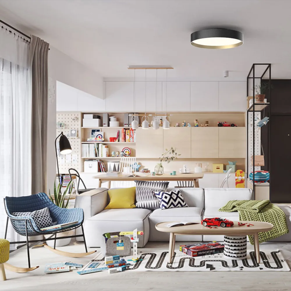 Plafonnier Lucia 45, Noir-or Loom Design