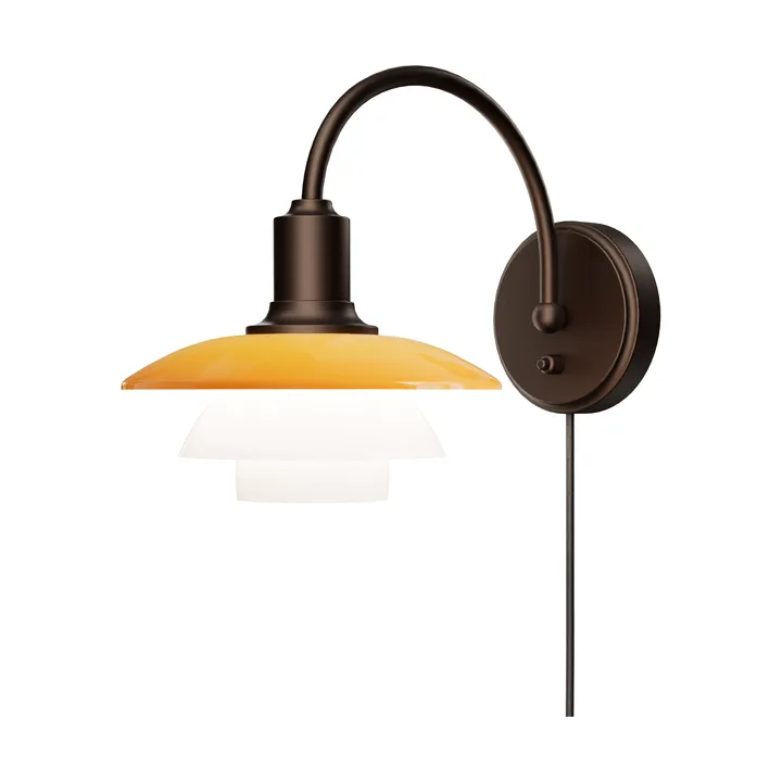 Applique PH 2/2 Centenary Edition - Amber-opale blanc, fiche électrique - Louis Poulsen