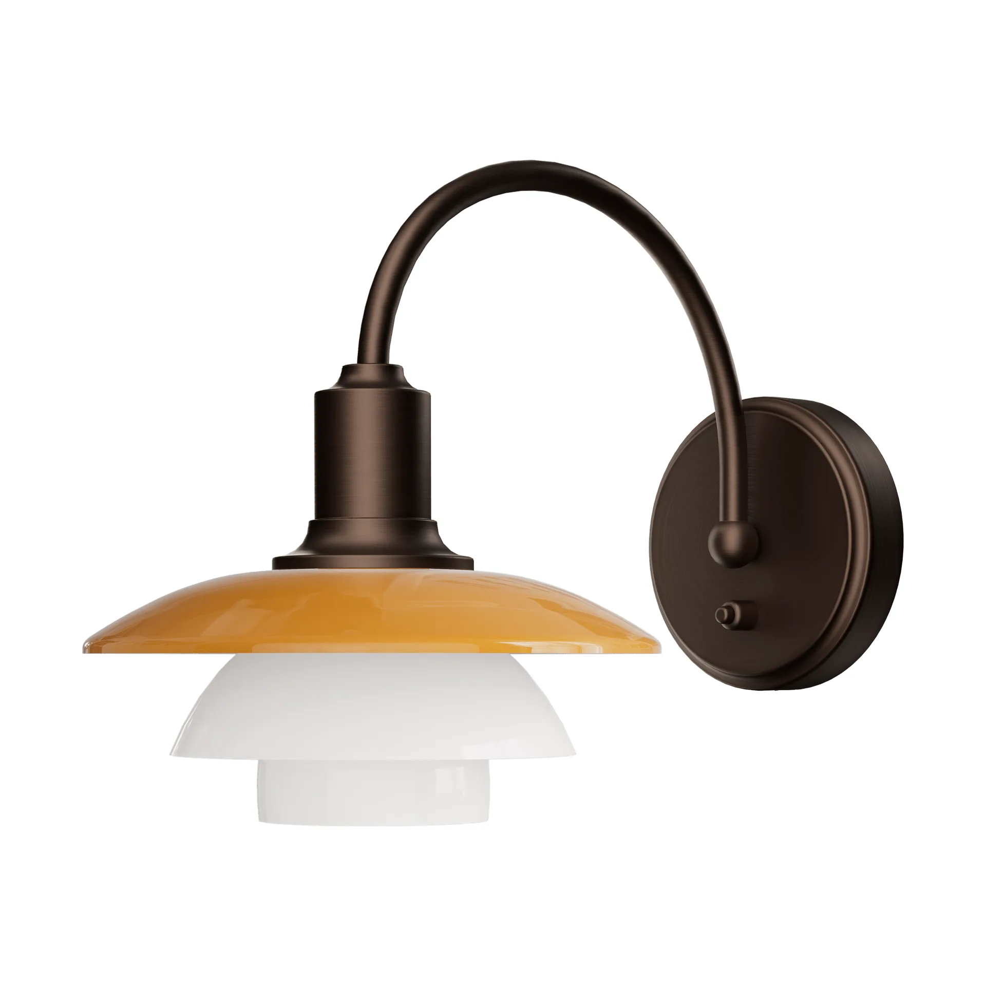 Applique PH 2/2 Centenary Edition, Amber-opale blanc, installation rapide Louis Poulsen