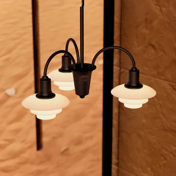 Chandelier PH 1/1 Centenary Edition lustre - Brass-dusty terracotta, 3 bras - Louis Poulsen