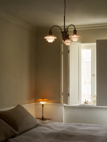 Chandelier PH 1/1 Centenary Edition lustre - Brass-dusty terracotta, 3 bras - Louis Poulsen