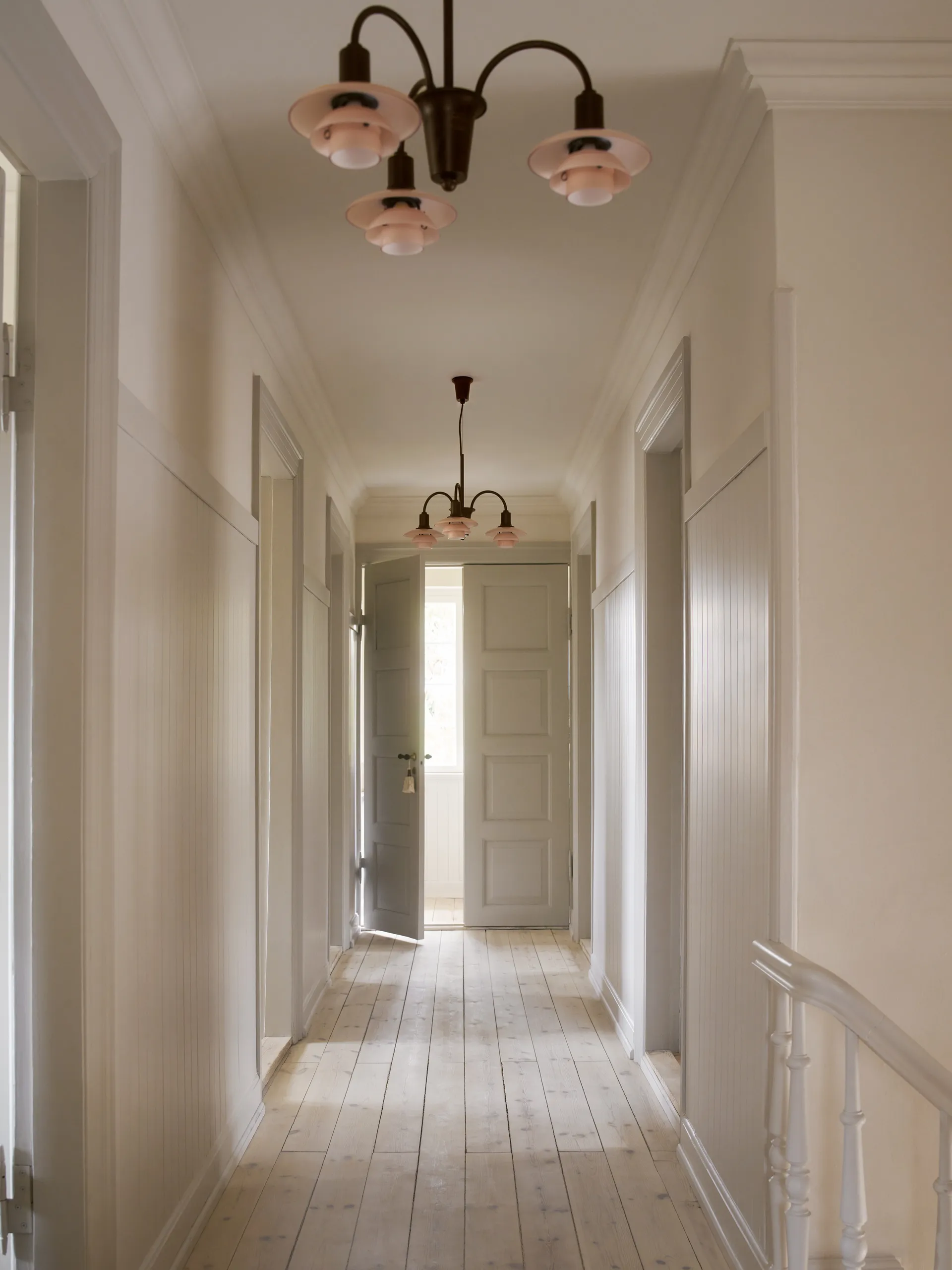 Chandelier PH 1/1 Centenary Edition lustre, Brass-dusty terracotta, 3 bras Louis Poulsen