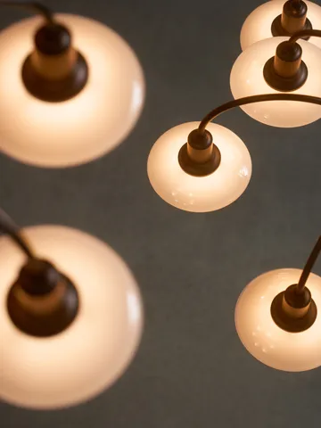 Chandelier PH 1/1 Centenary Edition lustre - Brass-dusty terracotta, 6 bras - Louis Poulsen