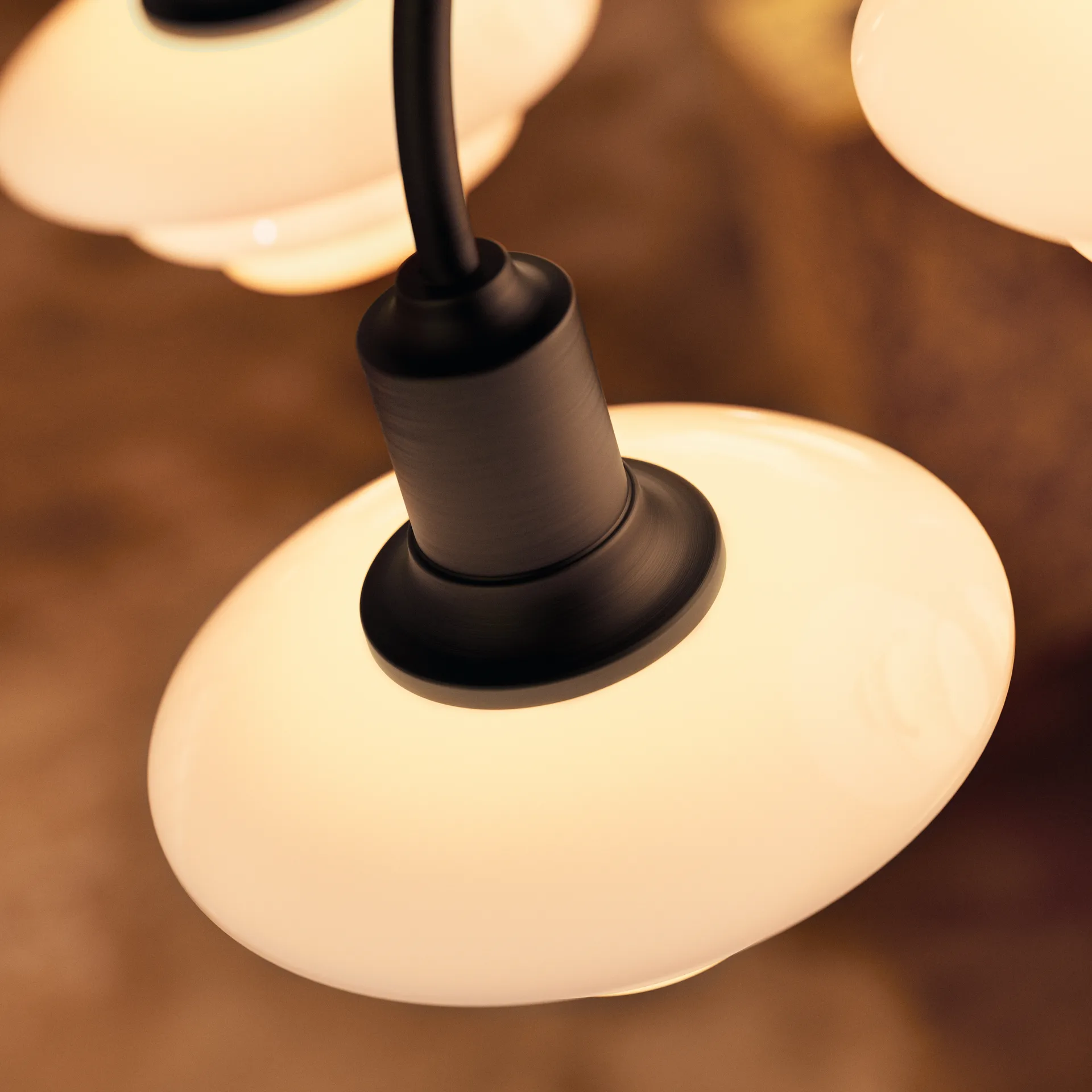 Chandelier PH 1/1 Centenary Edition lustre, Brass-dusty terracotta, 9 bras Louis Poulsen