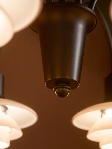 Chandelier PH 1/1 Centenary Edition lustre - Brass-dusty terracotta, 9 bras - Louis Poulsen