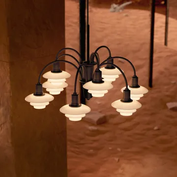 Chandelier PH 1/1 Centenary Edition lustre - Brass-dusty terracotta, 9 bras - Louis Poulsen