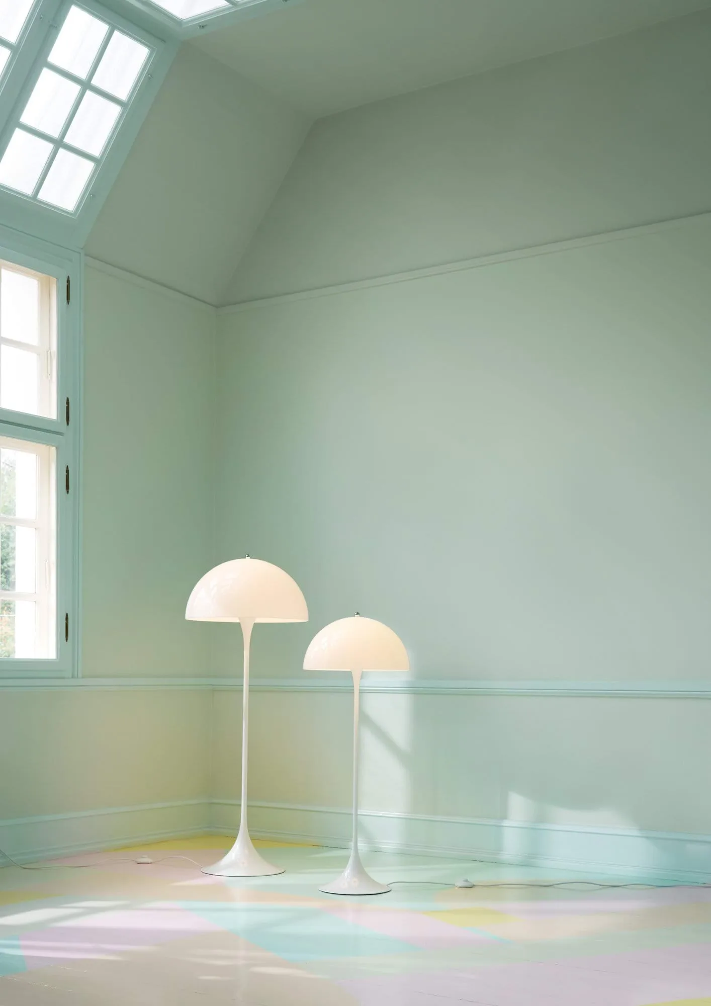 Lampadaire Panthella 400, Opal white Louis Poulsen