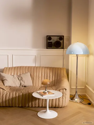 Lampadaire Panthella 500 - Original opal blue grey - Louis Poulsen