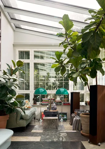 Lampadaire Panthella 500 - Original opal green - Louis Poulsen