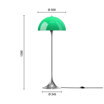 Lampadaire Panthella 500 - Original opal green - Louis Poulsen