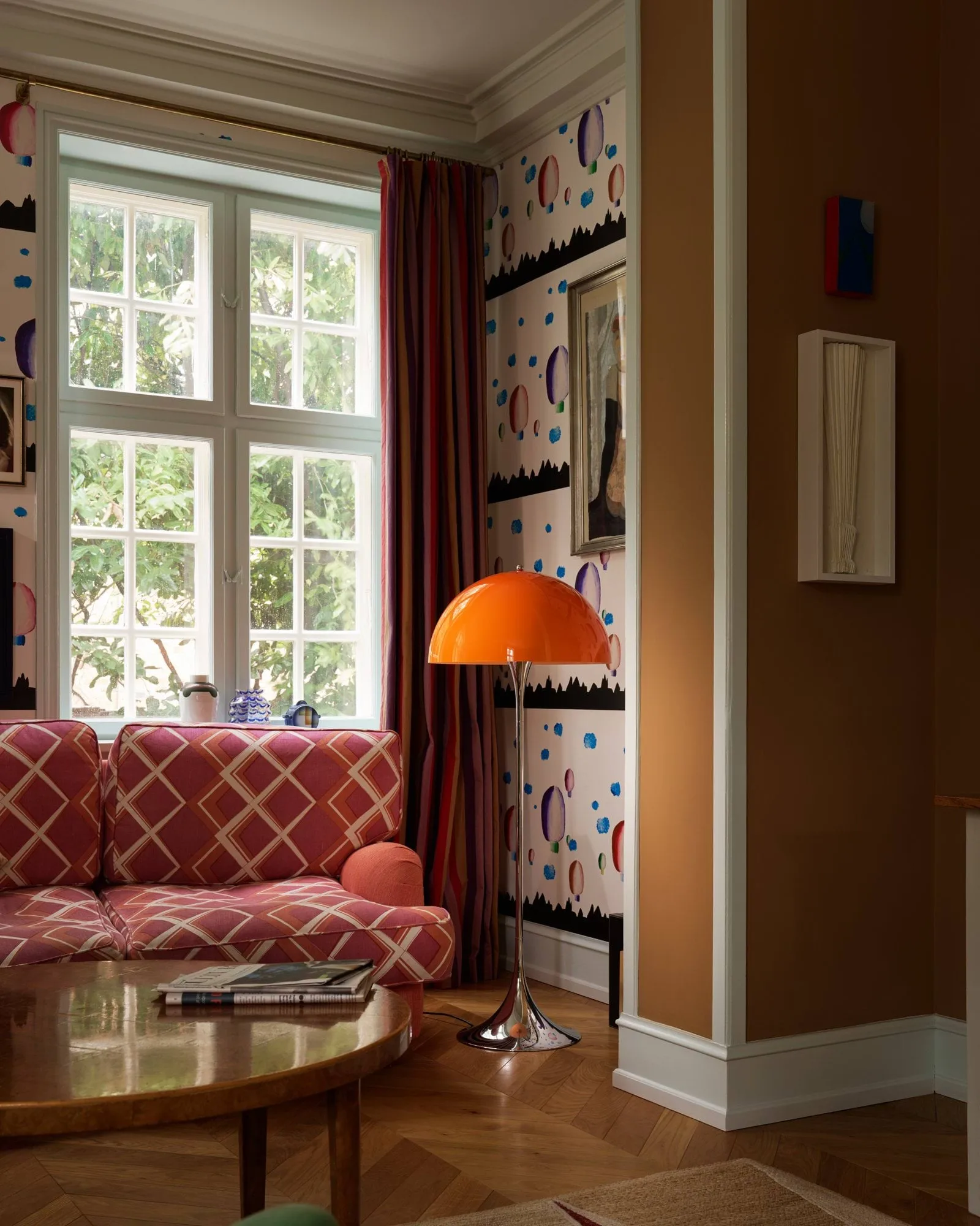 Lampadaire Panthella 500, Original opal orange Louis Poulsen