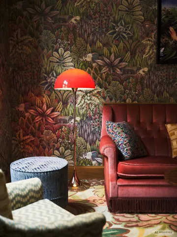 Lampadaire Panthella 500 - Original opal red - Louis Poulsen