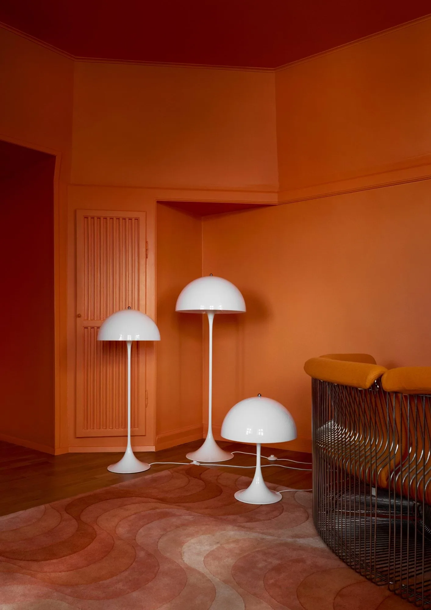 Lampadaire Panthella 500, V3, Opal white Louis Poulsen
