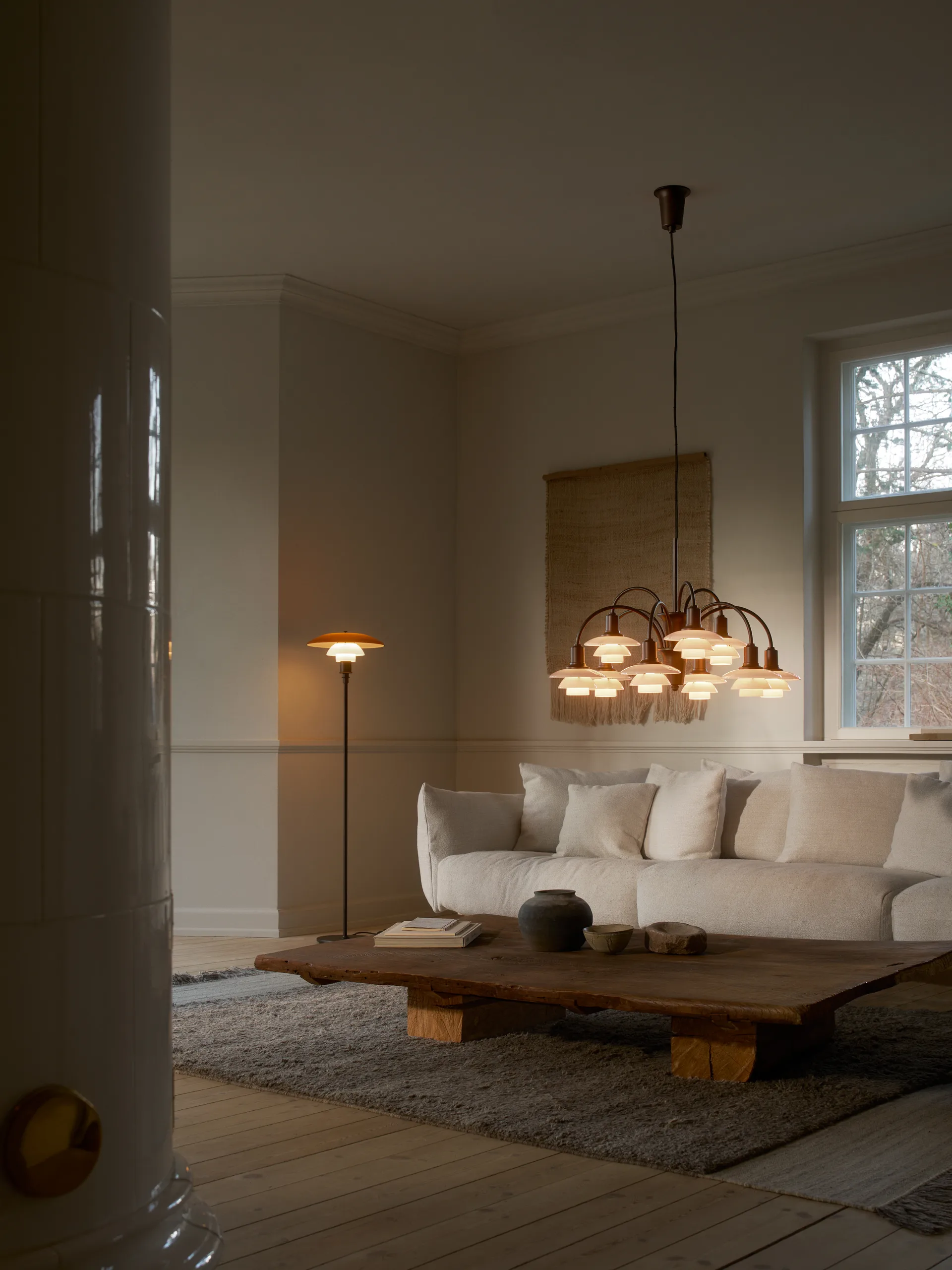 Lampadaire PH 3½-2½ Centenary Edition, Amber-opal white Louis Poulsen