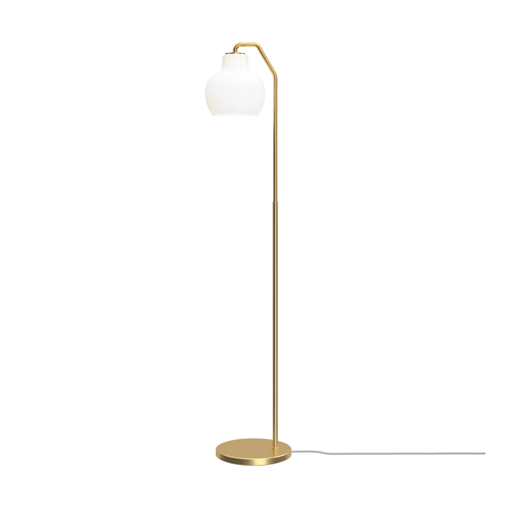 Lampadaire VL Ring Crown, Laiton-verre opale Louis Poulsen
