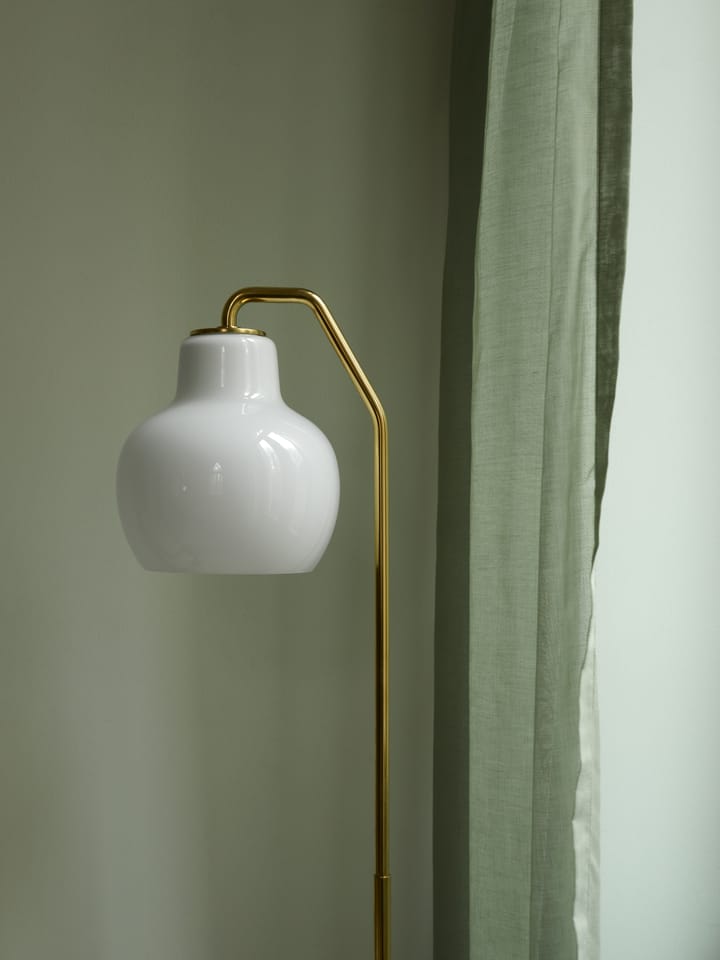 Lampadaire VL Ring Crown, Laiton-verre opale Louis Poulsen