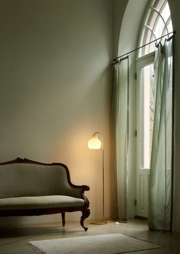 Lampadaire VL Ring Crown - Laiton-verre opale - Louis Poulsen