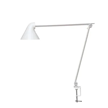 Lampe de bureau NJP - Blanc, clips, 3000k - Louis Poulsen