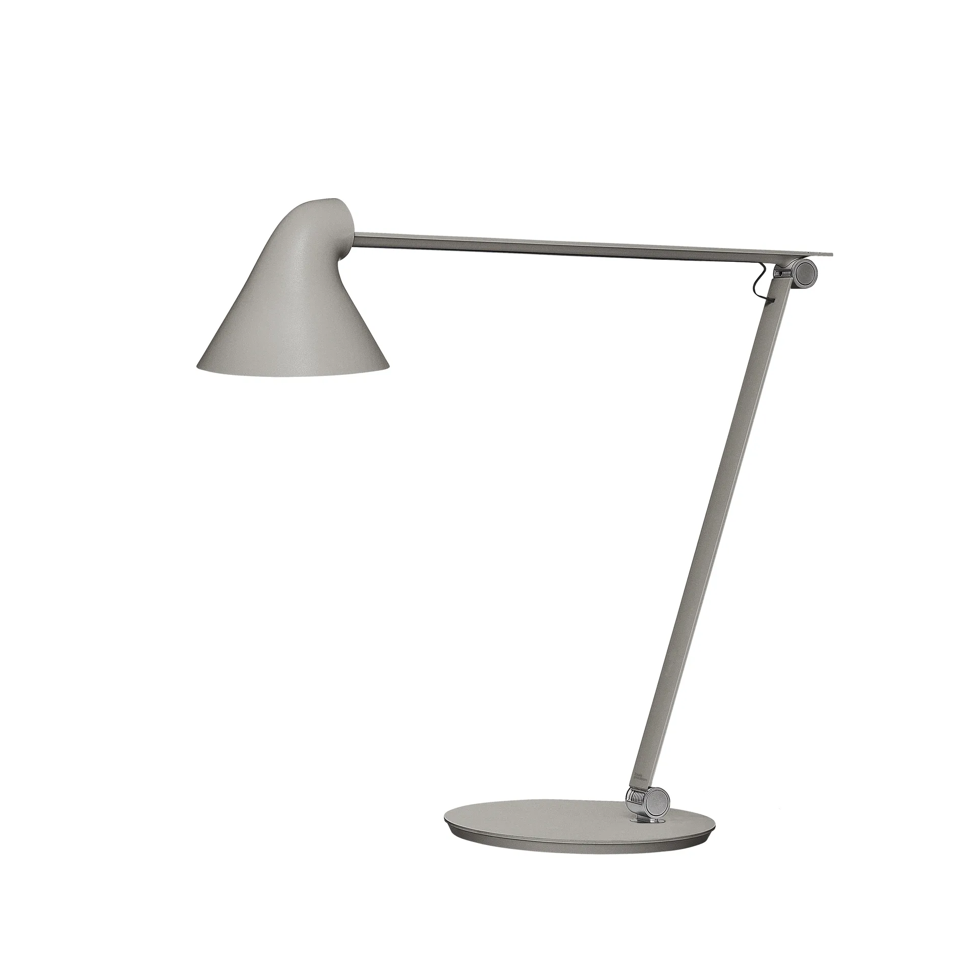 Lampe de bureau NJP, Gris clair, repose-pieds, 3000k Louis Poulsen