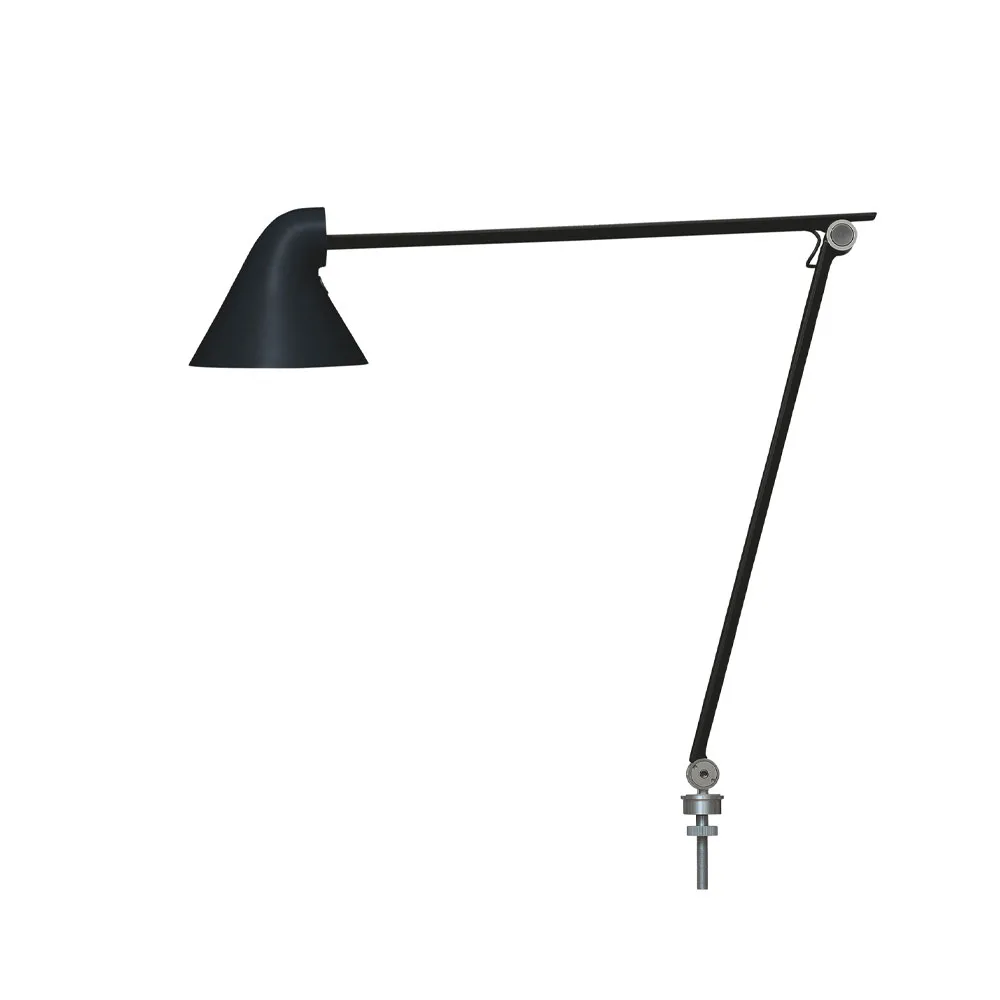 Lampe de bureau NJP, Noir, épingle ø10 cm, 3000k Louis Poulsen