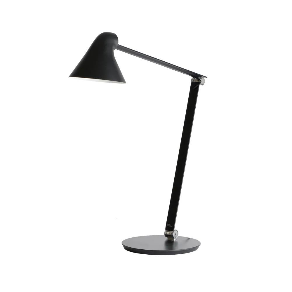 Lampe de bureau NJP, Noir, repose-pieds, 3000k Louis Poulsen