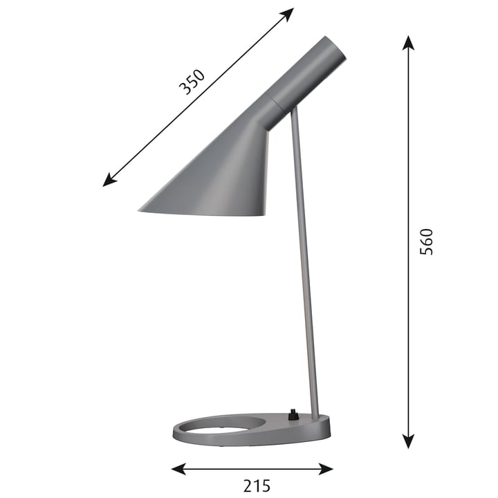 Lampe de table AJ - Gris foncé - Louis Poulsen