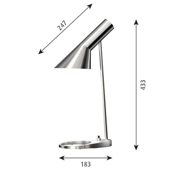 Lampe de table AJ MINI - Acier inoxydable poli - Louis Poulsen