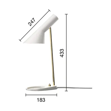 Lampe de table AJ Mini Anniversary edition - Matte white-pale rose - Louis Poulsen