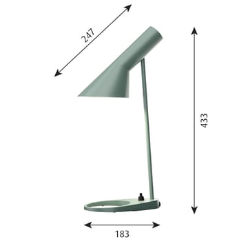 Lampe de table AJ MINI - Pétrole clair - Louis Poulsen