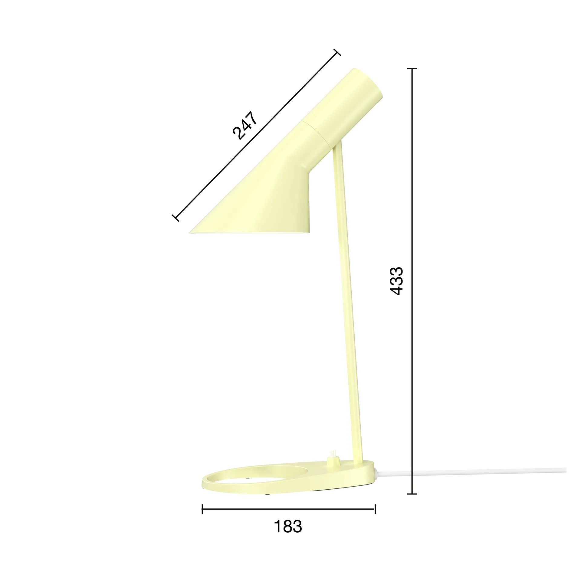 Lampe de table AJ MINI, Soft lemon Louis Poulsen