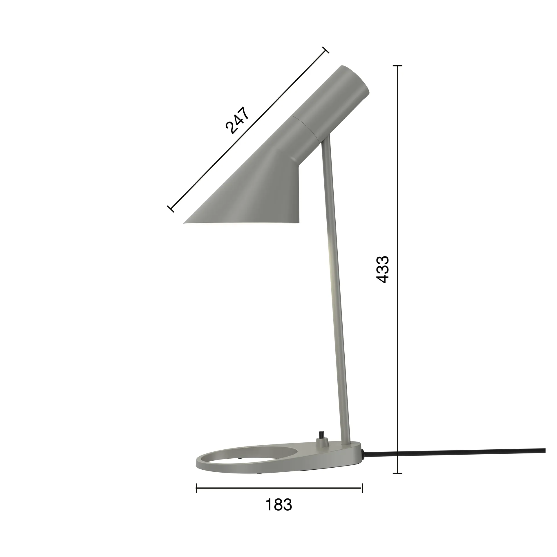 Lampe de table AJ MINI, Warm grey Louis Poulsen