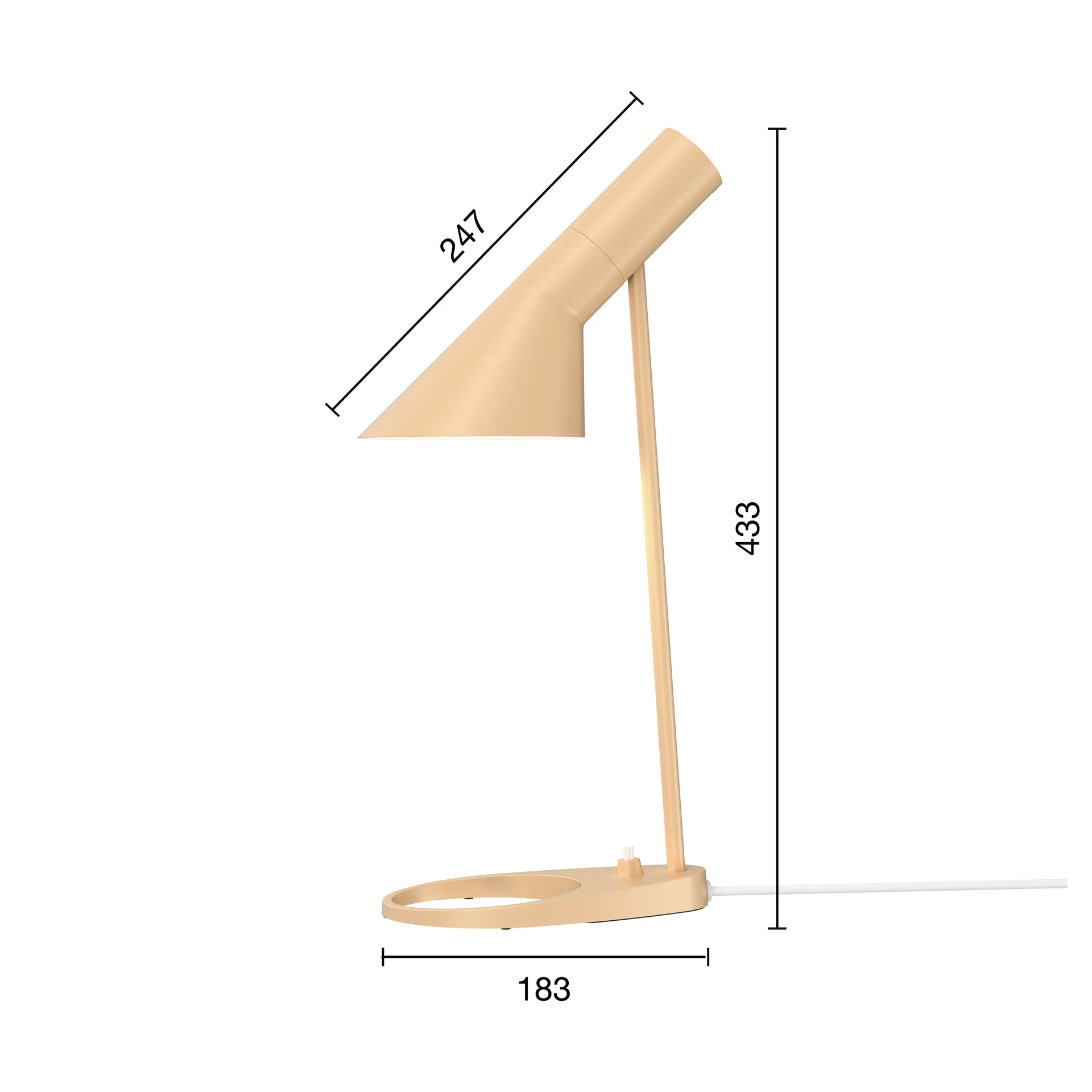 Lampe de table AJ MINI, Warm sand Louis Poulsen