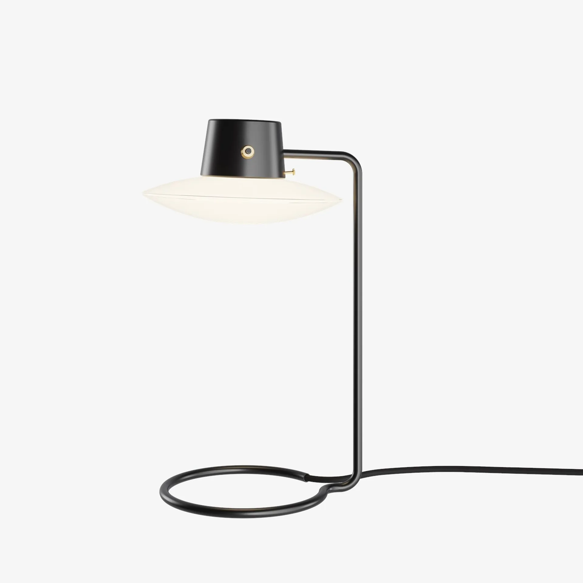 Lampe de table AJ Oxford 41 cm noir, Verre opale Louis Poulsen