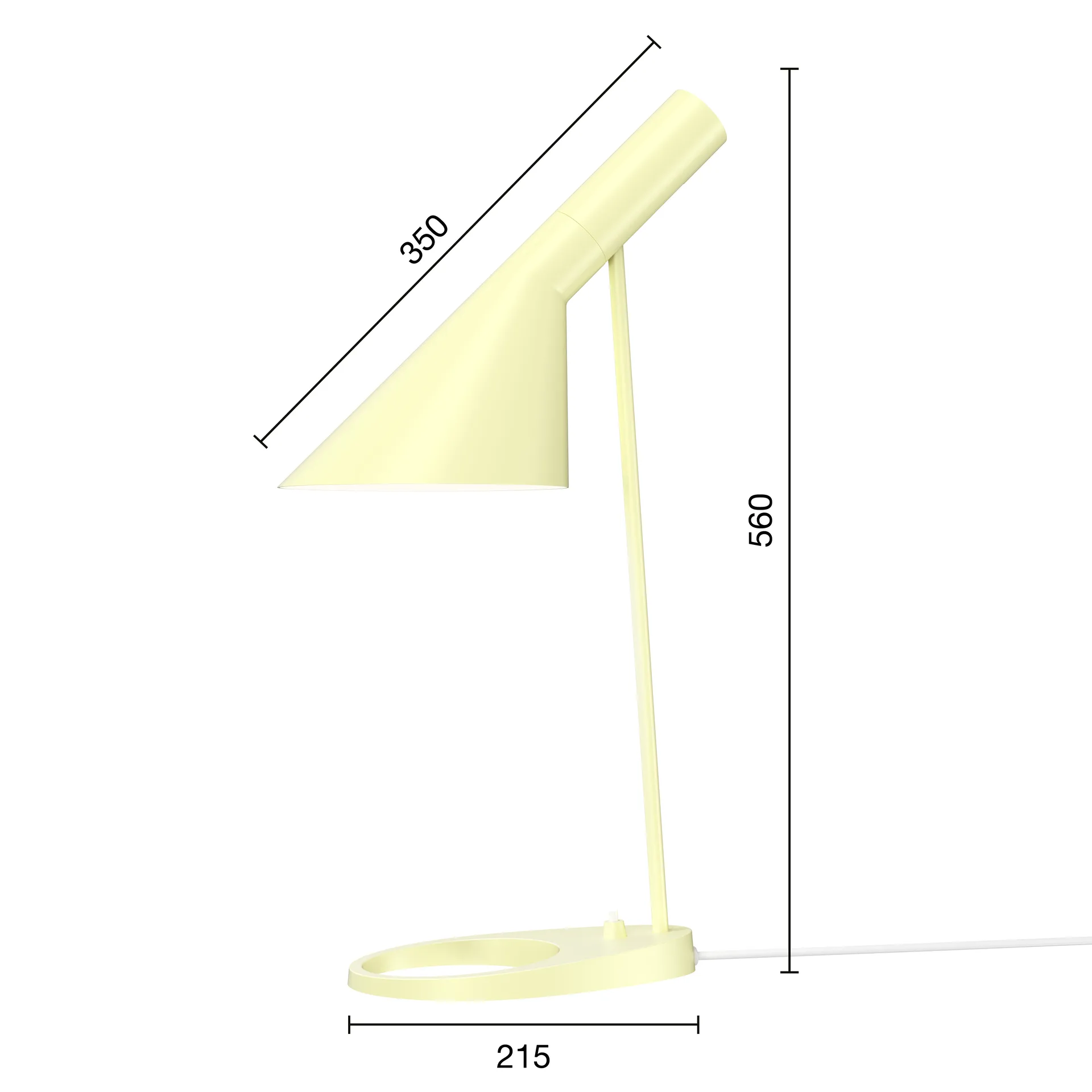 Lampe de table AJ, Soft lemon Louis Poulsen