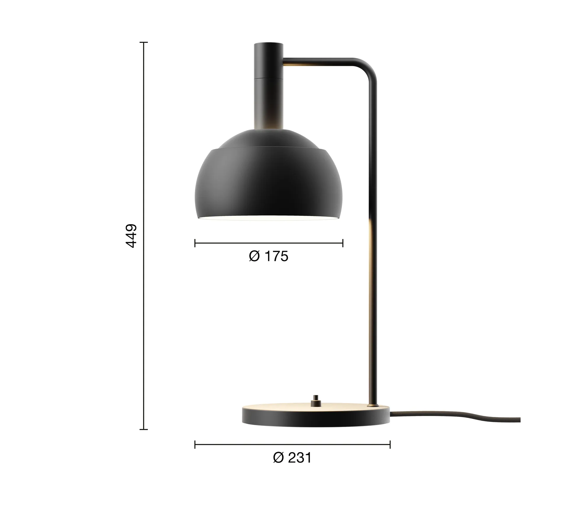 Lampe de table FJ Elements Ø17,5 cm, Black Louis Poulsen