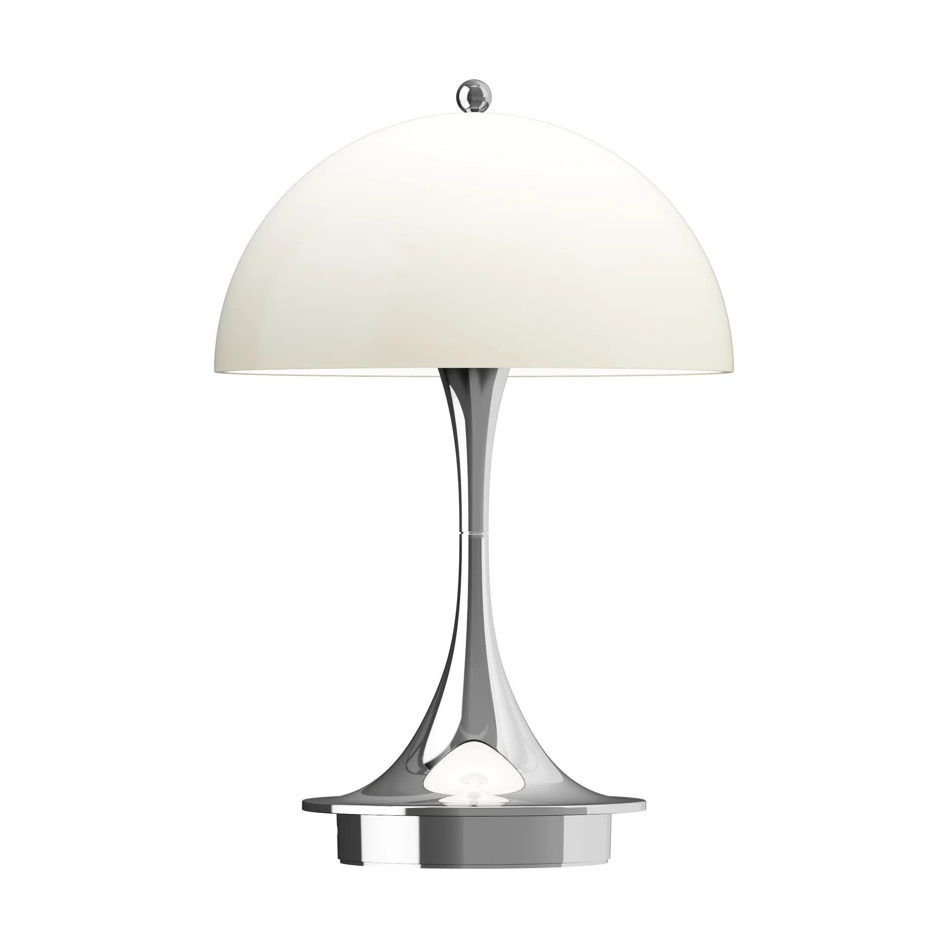 Lampe de table Panthella 160 Portable v3, Chrome opal beige Louis Poulsen