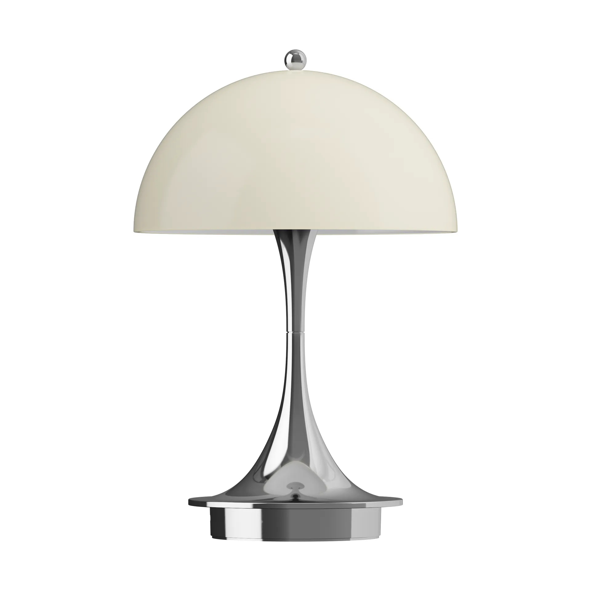 Lampe de table Panthella 160 Portable v3, Chrome opal beige Louis Poulsen