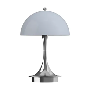 Lampe de table Panthella 160 Portable v3 - Chrome opal bluegrey - Louis Poulsen