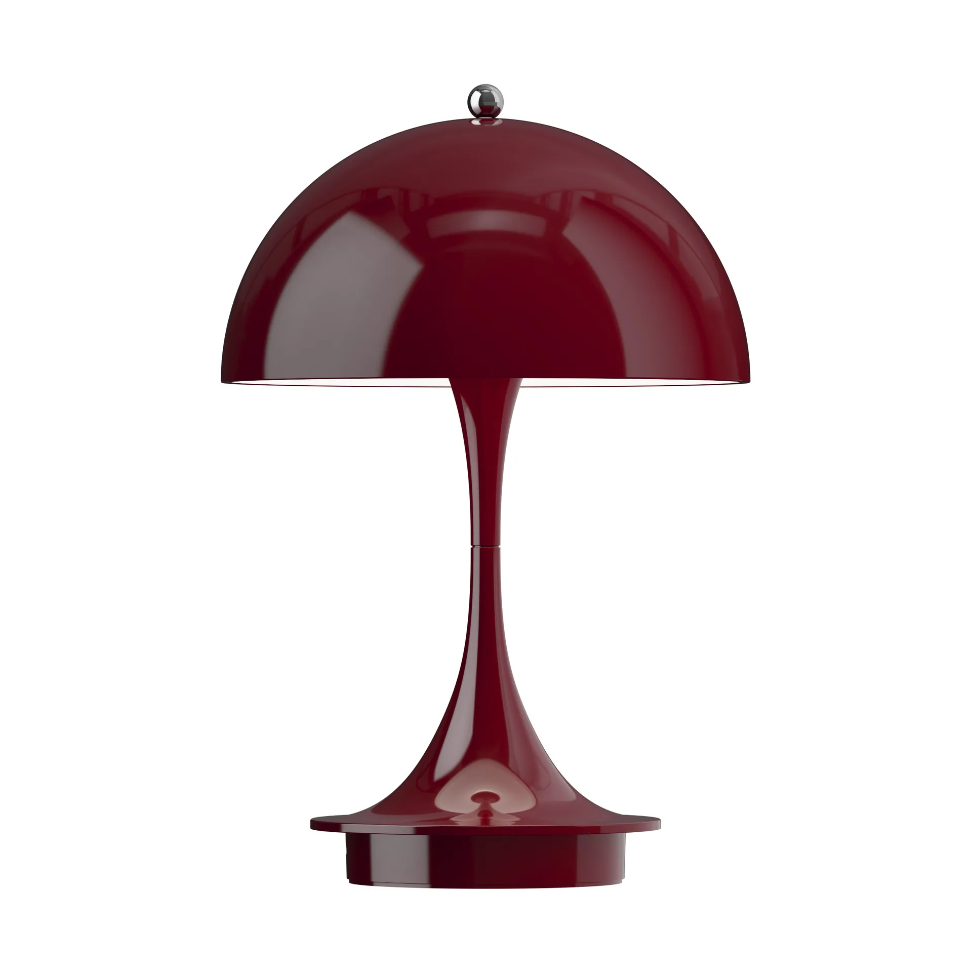 Lampe de table Panthella 160 Portable v3, Opaque burgundy Louis Poulsen