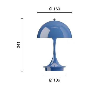 Lampe de table Panthella 160 Portable v3 - Opaque indigo - Louis Poulsen