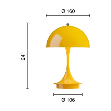 Lampe de table Panthella 160 Portable v3 - Opaque yellow - Louis Poulsen