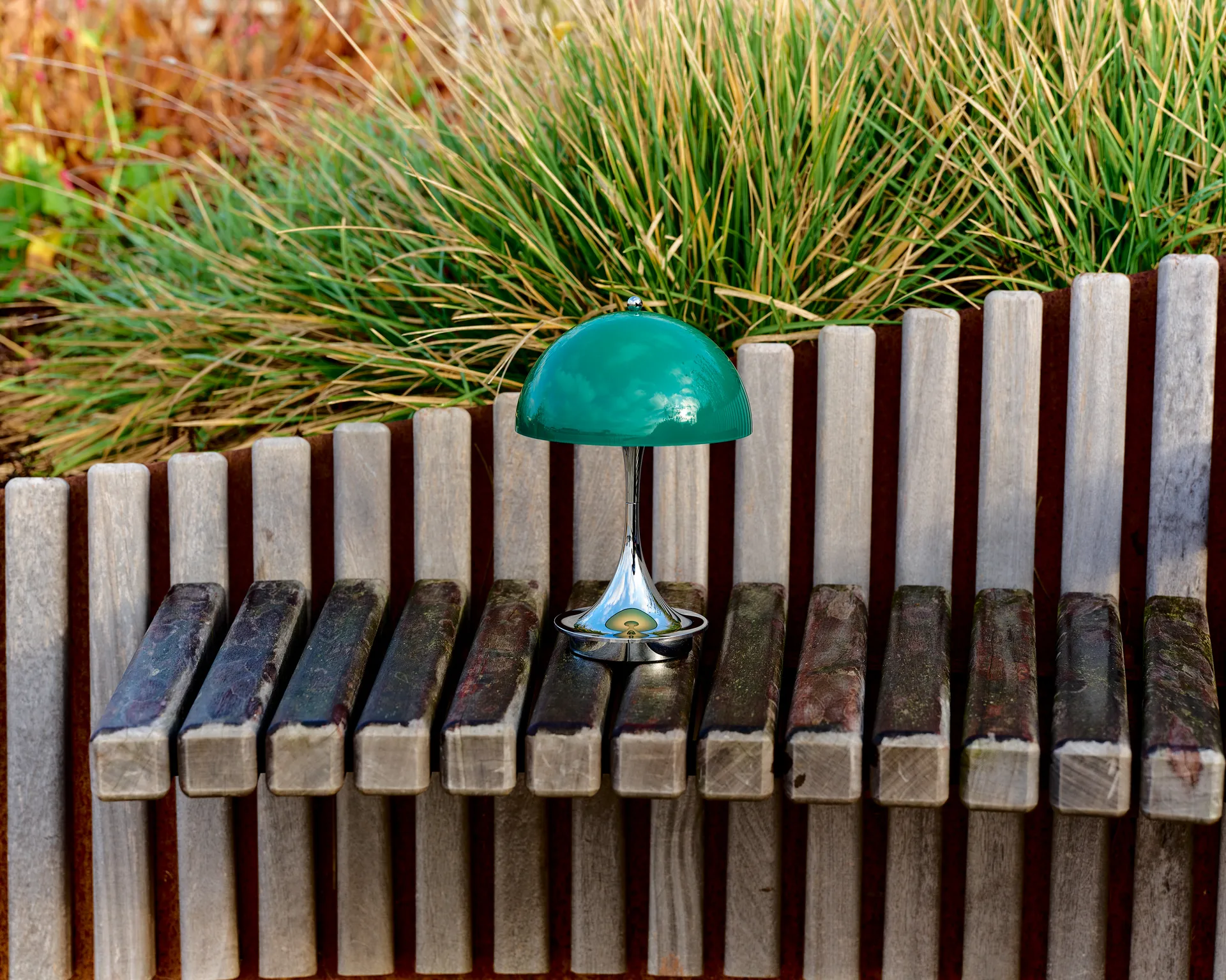 Lampe de table Panthella 160 Portable v3, Original Opal Green Louis Poulsen