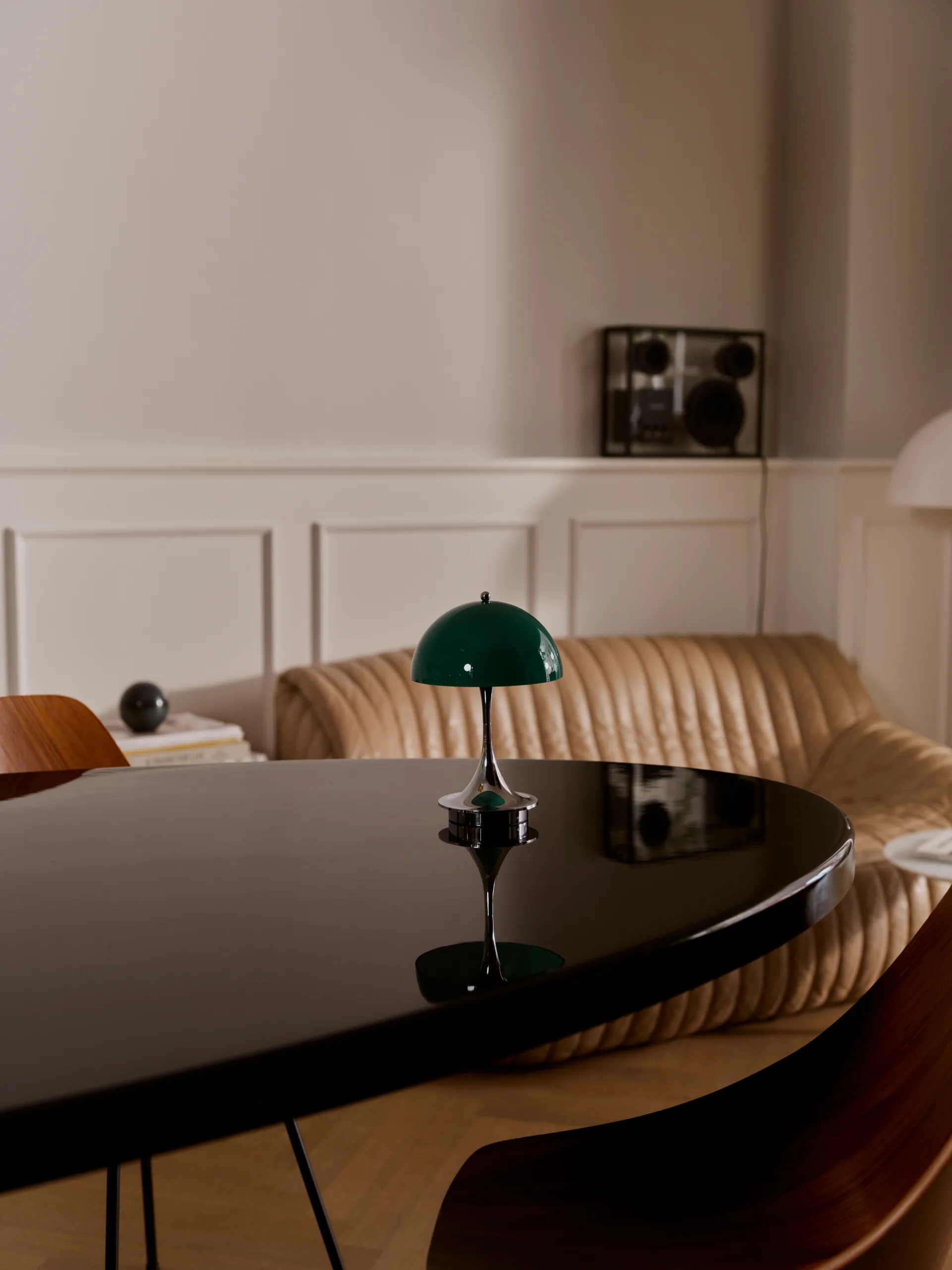 Lampe de table Panthella 160 Portable v3, Original Opal Green Louis Poulsen