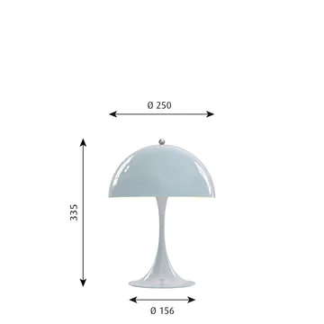 Lampe de table Panthella 250 - Bleu clair - Louis Poulsen