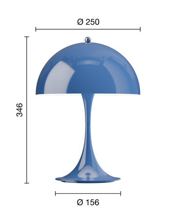 Lampe de table Panthella 250 Portable - Opaque indigo blue - Louis Poulsen