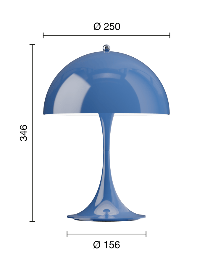 Lampe de table Panthella 250 Portable, Opaque indigo blue Louis Poulsen