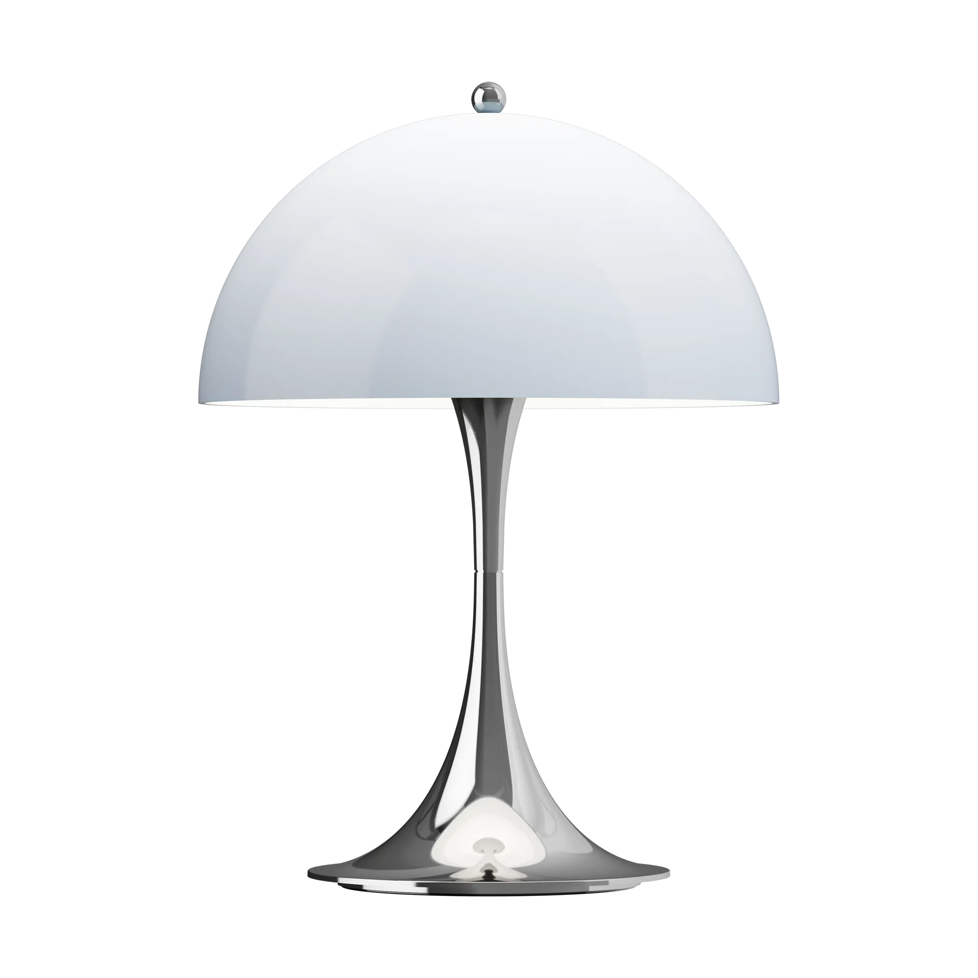 Lampe de table Panthella 250 Portable V3, Chrome opal blue grey Louis Poulsen