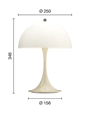 Lampe de table Panthella 250 Portable V3 - Opal beige - Louis Poulsen