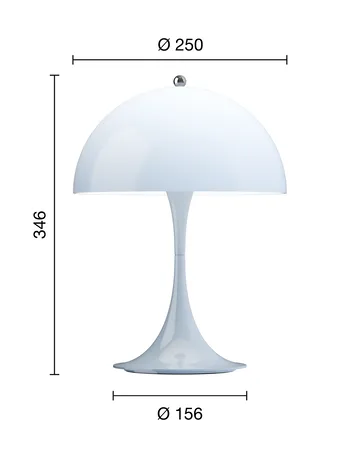 Lampe de table Panthella 250 Portable V3 - Opal pale blue - Louis Poulsen