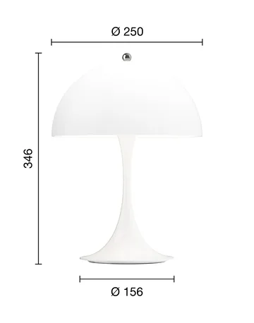 Lampe de table Panthella 250 Portable V3 - Opal white - Louis Poulsen